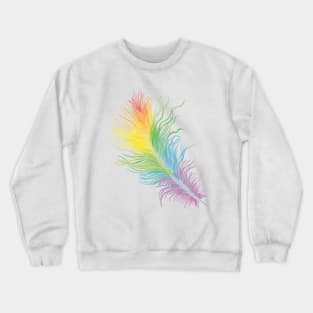 Rainbow Feather-purple Crewneck Sweatshirt
